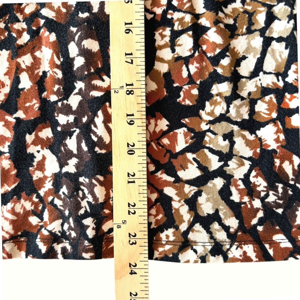 Ruby Rd Abstract Mosaic Faux Wrap Top XL 3/4 Sleeve Stretch Cotton Casual Boho - Picture 8 of 8